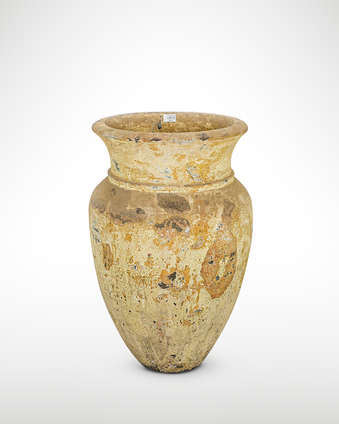 Texture VASO 3 - Name MEMPHIS - OD_W 26” Po  23” Ht.  38” Base 10” Weight 182 LB” Texture Savana