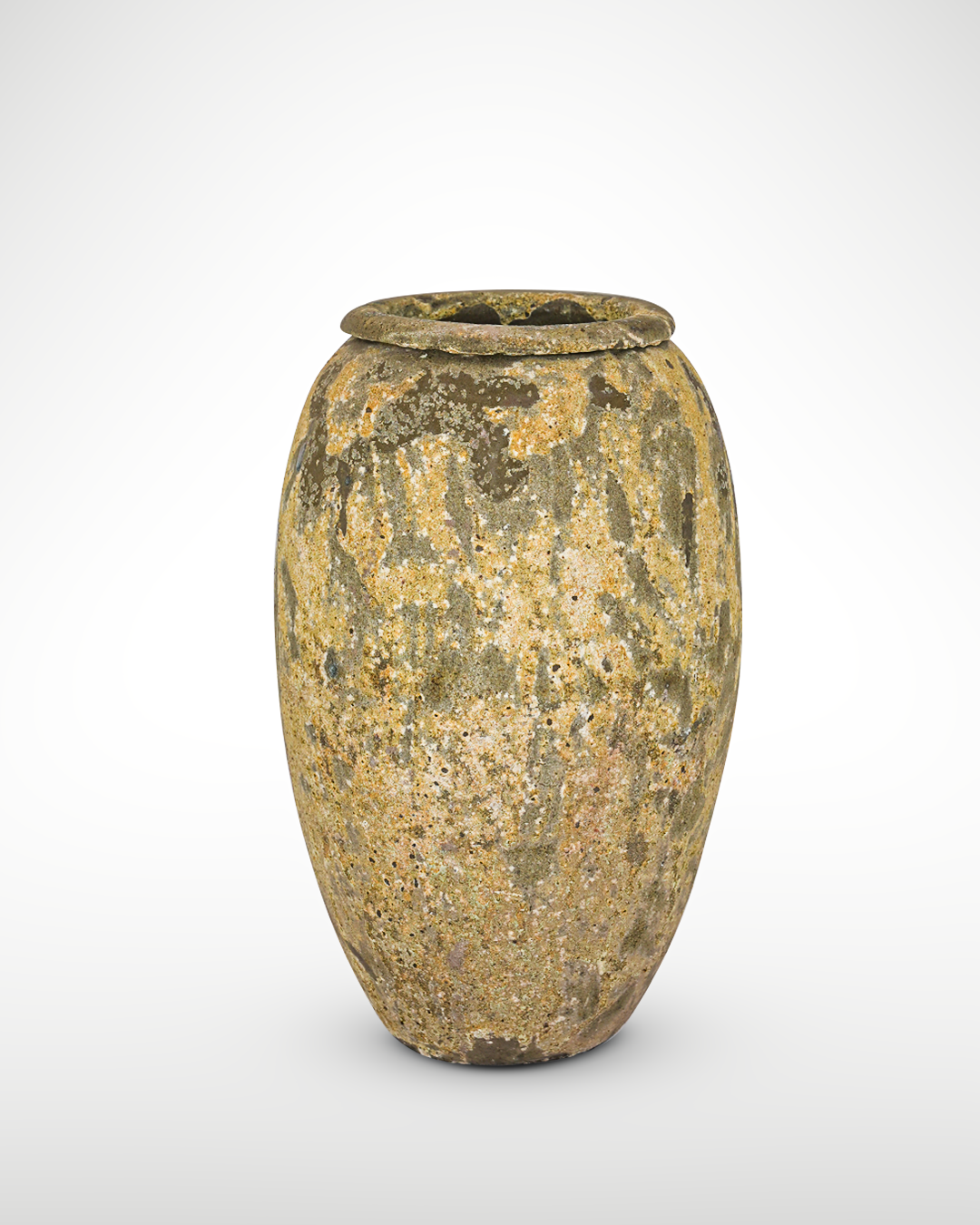 Texture VASE 23 - Name OREGON I - OD_W 19” Po  14” Ht.  34” Base 10” Weight 124 LB” Texture Savana